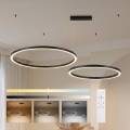 Brilagi - LED dimeriuojama liustra ant laido PORTOFINO LED/98W/230V 3000-6000K juoda + nuotolinis valdymas
