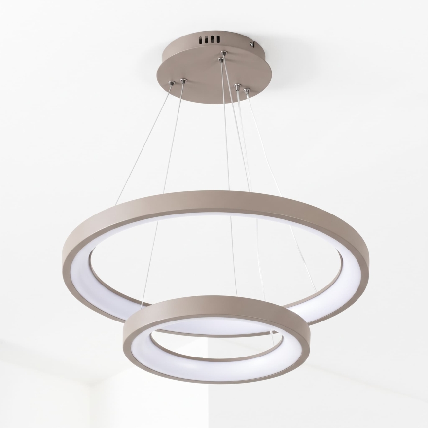BRILAGI - LED Dimeriuojamas pakabinamas šviestuvas ant laido FALCON SLIM LED/68W/230V 3000-6500K skersmuo 50 cm smėlinė + nuotolinio valdymo pultas