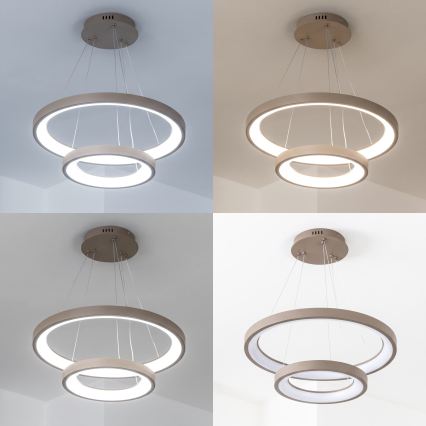 BRILAGI - LED Dimeriuojamas pakabinamas šviestuvas ant laido FALCON SLIM LED/68W/230V 3000-6500K skersmuo 50 cm smėlinė + nuotolinio valdymo pultas