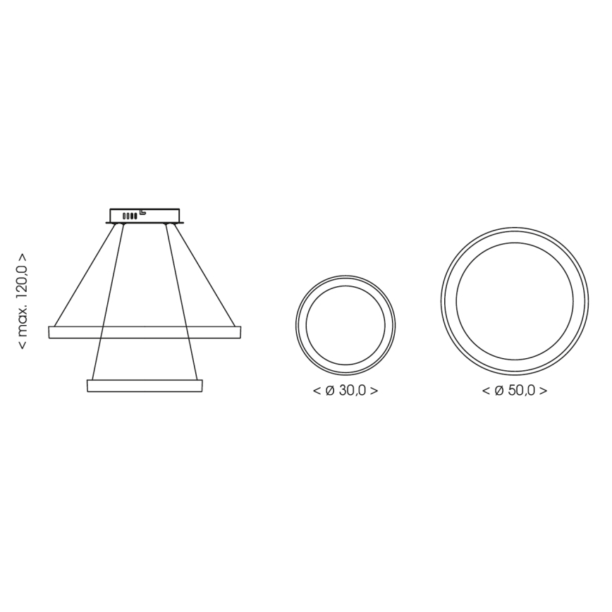 BRILAGI - LED Dimeriuojamas pakabinamas šviestuvas ant laido FALCON SLIM LED/68W/230V 3000-6500K skersmuo 50 cm smėlinė + nuotolinio valdymo pultas