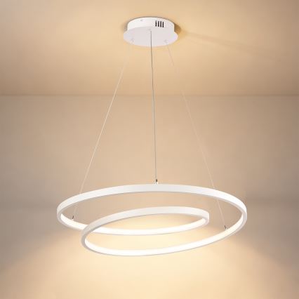 Brilagi - LED reguliuojamas pakabinamas šviestuvas ant laido TWISTER LED/48W/230V 3000-6000K skersm. 50 cm balta + nuotolinis valdymas