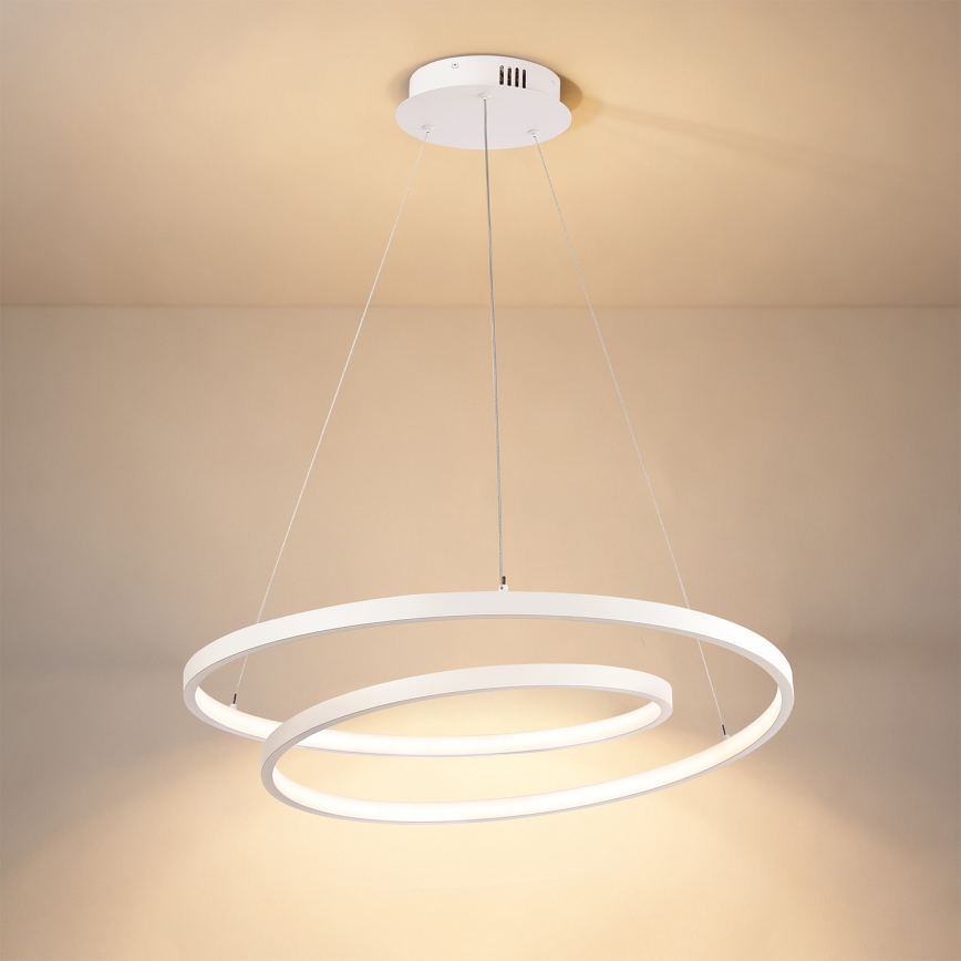 Brilagi - LED reguliuojamas pakabinamas šviestuvas ant laido TWISTER LED/48W/230V 3000-6000K skersm. 50 cm balta + nuotolinis valdymas
