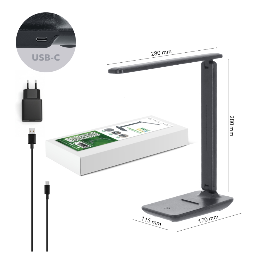 Brilagi -LED dimeriuojama stalinė lempa MODO LED/7W/230V 3000/4000/6500K antracitas