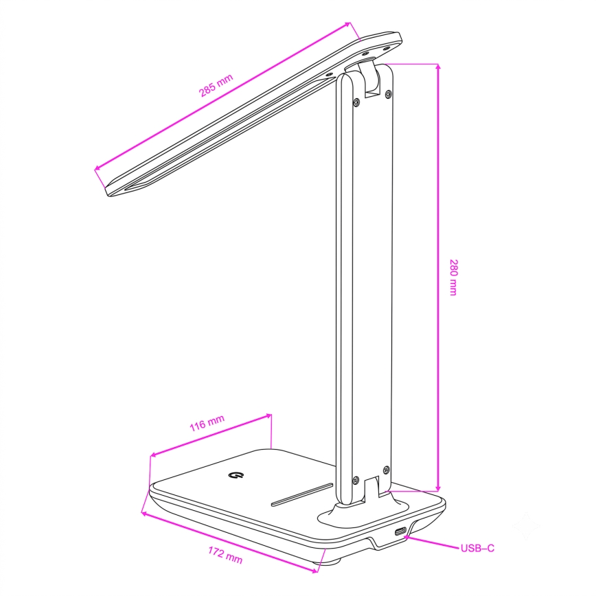 BRILAGI -LED dimeriuojama stalinė lempa MODO LED/7W/230V 3000/4000/6500K antracitas