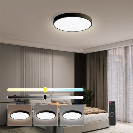 Brilagi - Dimeriuojamas LED lubinis šviestuvas POOL SMART LED/48W/230V 40 cm 3000-6000K Wi-Fi Tuya + nuotolinis valdymas juodas