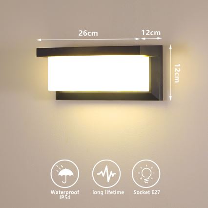 Brilagi - LED reguliuojamo ryškumo lauko sieninis šviestuvas BRICKY 1xE27/6W/230V 2700-6500K IP54 antracitas