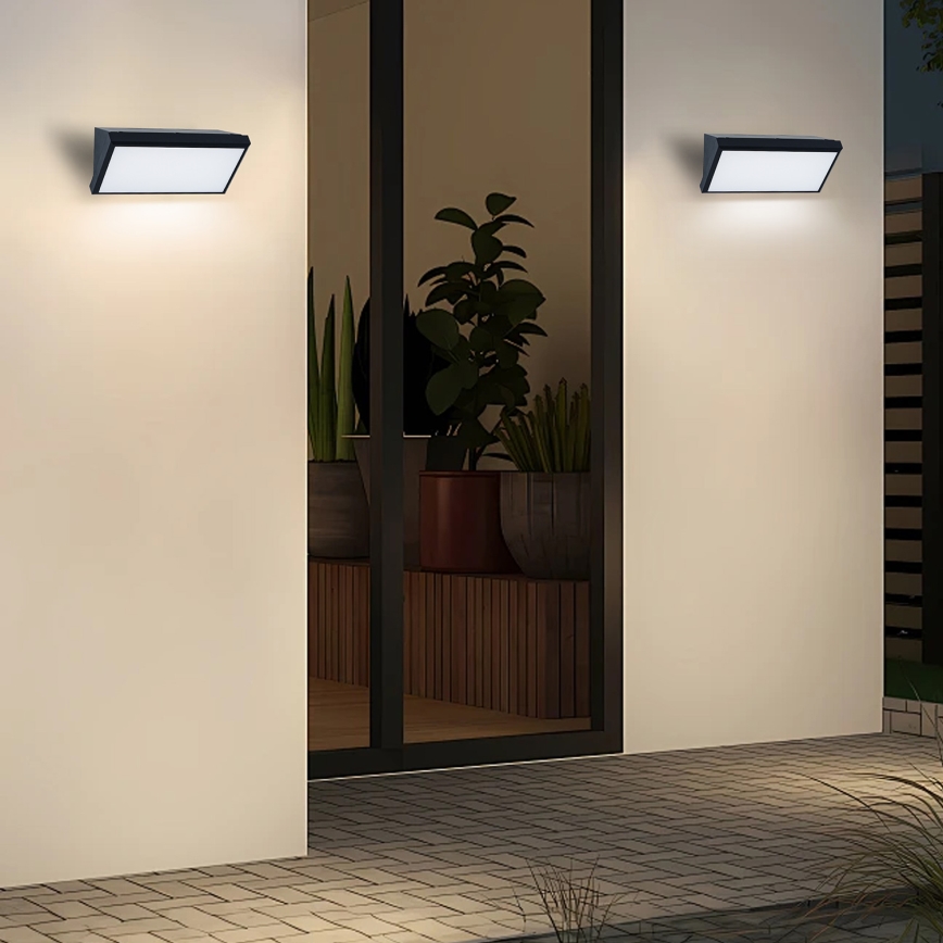 Brilagi - LED dimeriuojamas lauko sieninis šviestuvas TRIANGLE 1xE27/6W/230V 2700-6500K IP65 juodas