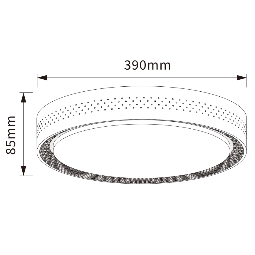 Brilagi - LED šviestuvas su reguliuojamu ryškumu COCI LED/48W/230V 3000-6500K skersmuo 39 cm medžio dekoras/juodas + nuotolinis valdymas