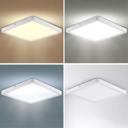 Brilagi - LED dimeriuojamas lubinis šviestuvas ESTELA SQUARE LED/36W/230V 3000-6500K 31x31 cm baltas + nuotolinio valdymo pultas
