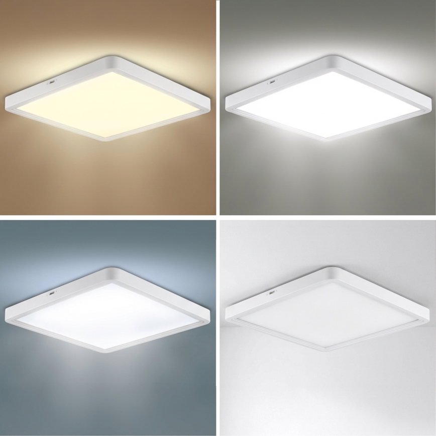 Brilagi - LED dimeriuojamas lubinis šviestuvas ESTELA SQUARE LED/36W/230V 3000-6500K 31x31 cm baltas + nuotolinio valdymo pultas
