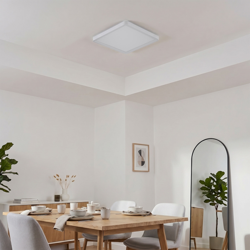 Brilagi - LED dimeriuojamas lubinis šviestuvas ESTELA SQUARE LED/36W/230V 3000-6500K 31x31 cm baltas + nuotolinio valdymo pultas