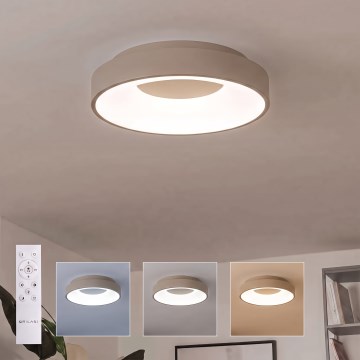 BRILAGI - LED dimeriuojamas lubinis šviestuvas FALCON II LED/67W/230V 3000-6500K Ø 40 cm balta/smėlinė + nuotolinis pultelis