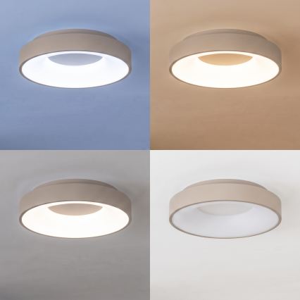 BRILAGI - LED dimeriuojamas lubinis šviestuvas FALCON II LED/67W/230V 3000-6500K Ø 40 cm balta/smėlinė + nuotolinis pultelis