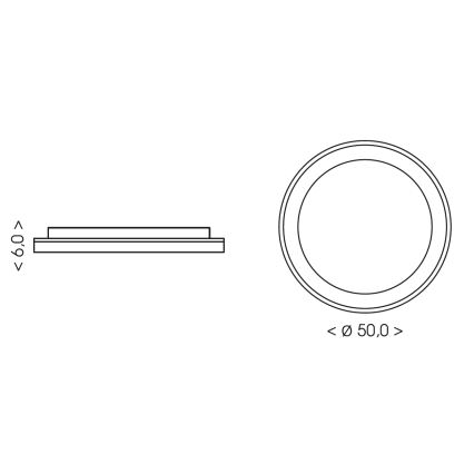 BRILAGI - LED lubinis šviestuvas su reguliuojamu ryškumu FALCON SLIM LED/42W/230V 3000-6500K skersmuo 50 cm balta/bėžinė + nuotolinis valdymas