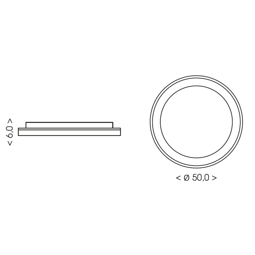 BRILAGI - LED lubinis šviestuvas su reguliuojamu ryškumu FALCON SLIM LED/42W/230V 3000-6500K skersmuo 50 cm balta/bėžinė + nuotolinis valdymas