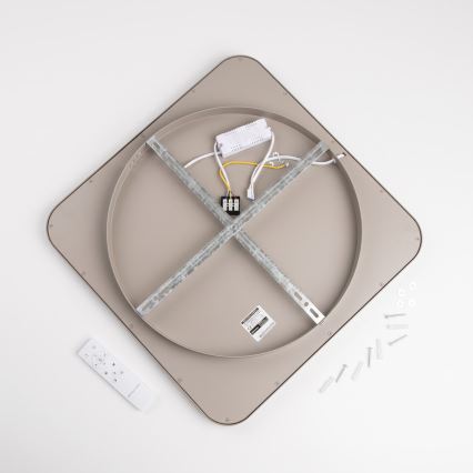 BRILAGI - LED Reguliuojamas lubinis šviestuvas FALCON SLIM LED/50W/230V 3000-6500K 50x50 cm baltas/smėlinis + nuotolinis valdymas