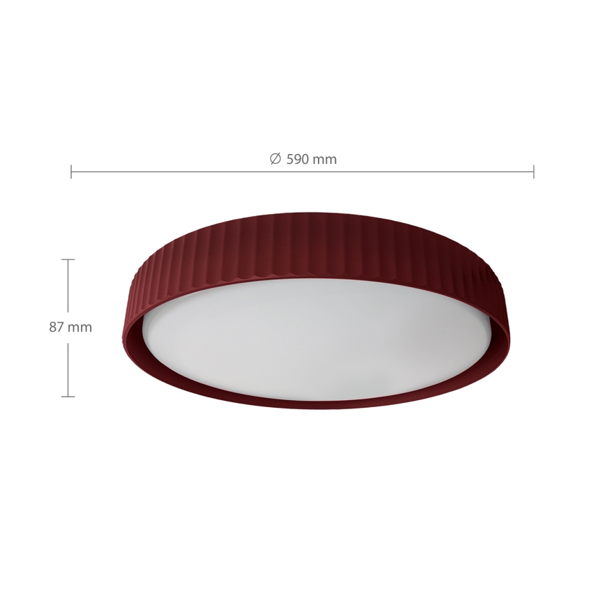 Brilagi - dimeriuojamas LED lubinis šviestuvas LUCIA LED/60W/230V 3000-6500K Ø 59 cm raudonas + nuotolinis valdymas