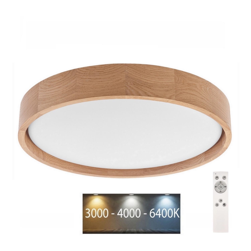 Brilagi - LED dimeriuojamas lubinis šviestuvas MANAROLA LED/24W/230V Ø 42 cm 3000–6500K ąžuolas + nuotolinis valdymas