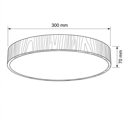 Brilagi - reguliuojamas LED lubinis šviestuvas POOL LED/36W/230V 3000-6000K Ø 30 cm medžio dekoras + nuotolinis valdymas