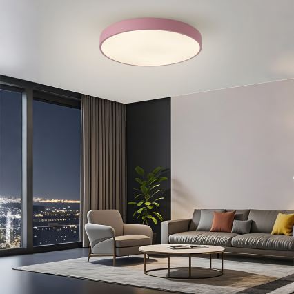 Brilagi - reguliuojamas LED lubų šviestuvas POOL LED/60W/230V 3000–6000K, skersmuo 60 cm, rožinis + nuotolinio valdymo pultas