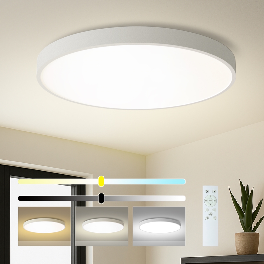 Brilagi - LED dimeriuojamas lubinis šviestuvas POOL SMART LED/128W/230V 3000-6000K skersmuo 100 cm Wi-Fi Tuya balta + nuotolinis valdymas