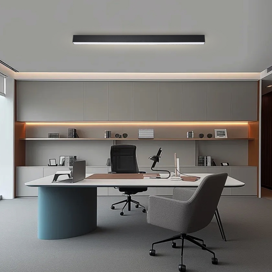 Brilagi - pritemdomas LED lubinis šviestuvas SLEEKLINE SMART LED/40W/230V 3000-6000K Wi-Fi Tuya juodas + nuotolinio valdymo pultelis