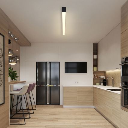 Brilagi - pritemdomas LED lubinis šviestuvas SLEEKLINE SMART LED/40W/230V 3000-6000K Wi-Fi Tuya juodas + nuotolinio valdymo pultelis