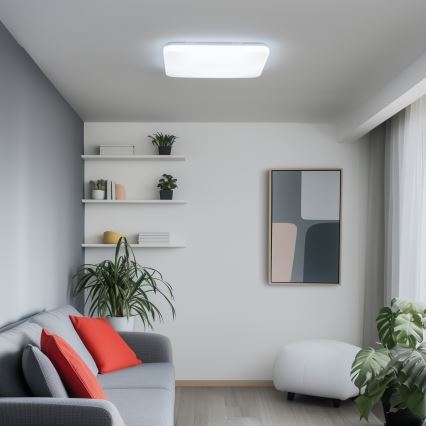 Brilagi - Išmanus lubinis LED šviestuvas su reguliuojamu ryškumu 36W/230V 53x53 cm 2700-6500K Wi-Fi Tuya + su nuotoliniu pultu