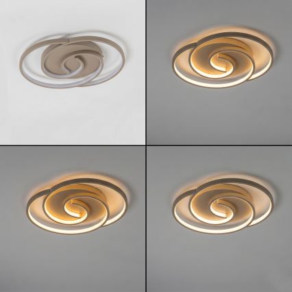 BRILAGI - LED reguliuojamas lubinis šviestuvas VELO LED/70W/230V 3000-6500K 38x47,8 cm smėlinis + nuotolinis valdymas