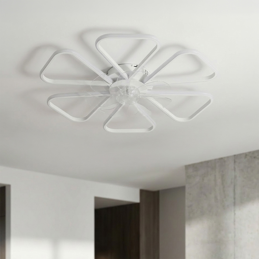 Brilagi - dimeriuojamas LED lubinis ventiliatorius LED/38W/230V 3000–6500K Ø 76 cm baltas + su nuotoliniu pulteliu