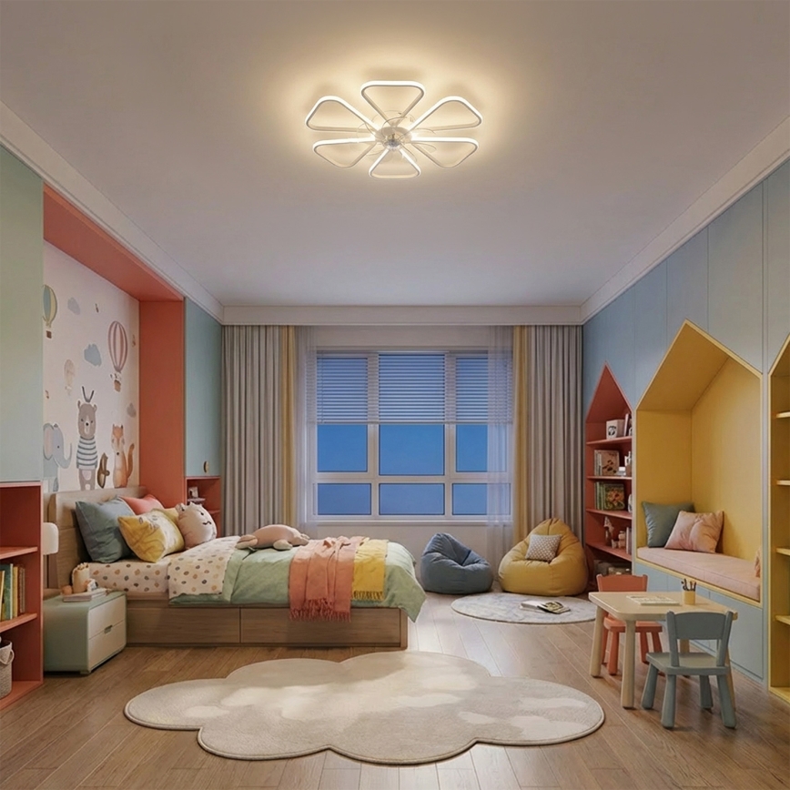Brilagi - dimeriuojamas LED lubinis ventiliatorius LED/38W/230V 3000–6500K Ø 76 cm baltas + su nuotoliniu pulteliu