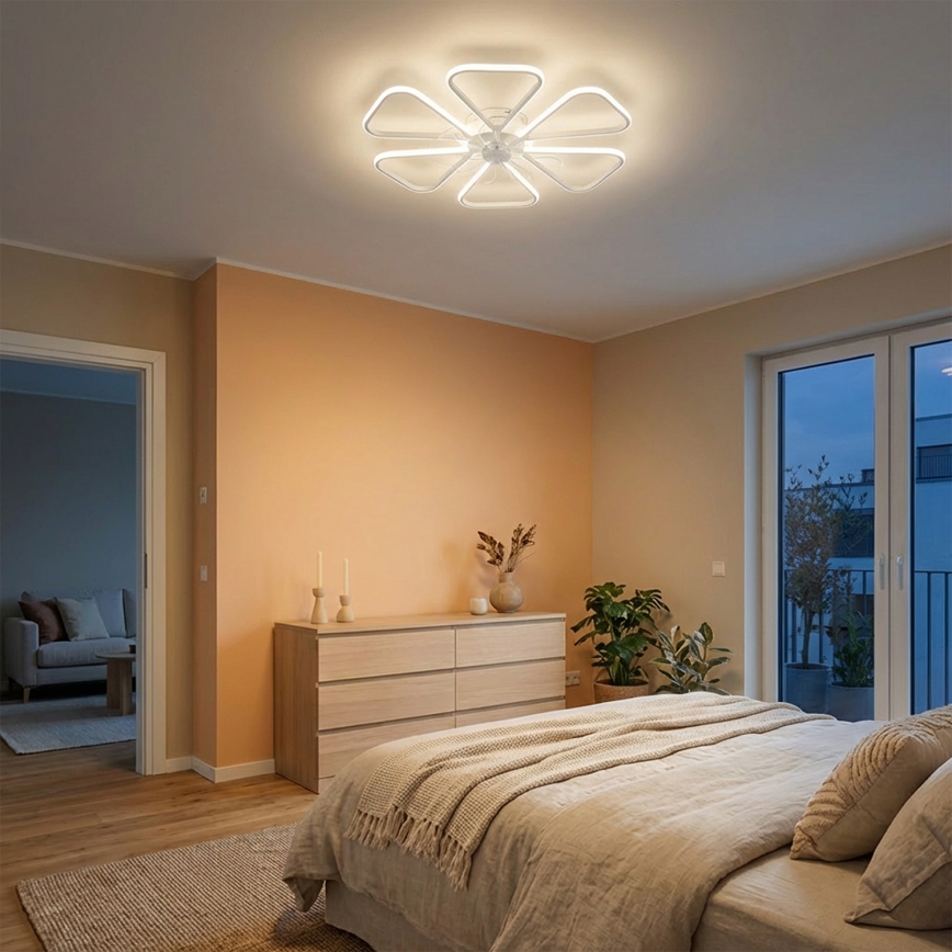 Brilagi - dimeriuojamas LED lubinis ventiliatorius LED/38W/230V 3000–6500K Ø 76 cm baltas + su nuotoliniu pulteliu