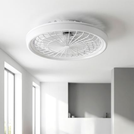 Brilagi - dimeriuojamas LED lubinis ventiliatorius LED/40W/230V 3000-6500K, skersmuo 48 cm, baltas + su nuotoliniu pultu