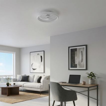 Brilagi - dimeriuojamas LED lubinis ventiliatorius LED/40W/230V 3000-6500K, skersmuo 48 cm, baltas + su nuotoliniu pultu