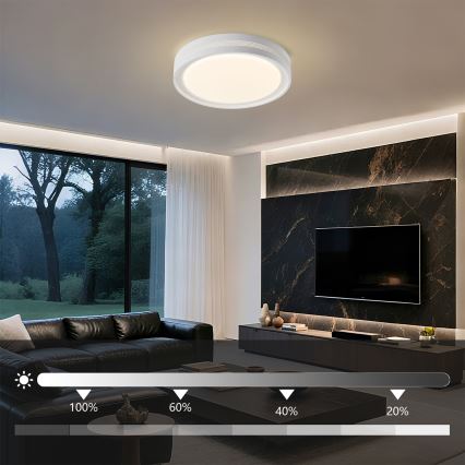 Brilagi - dimeriuojamas LED lubinis šviestuvas KREON LED/54W/230V 3000-6000K, juodas, skersmuo 38 cm + nuotolinis pultelis
