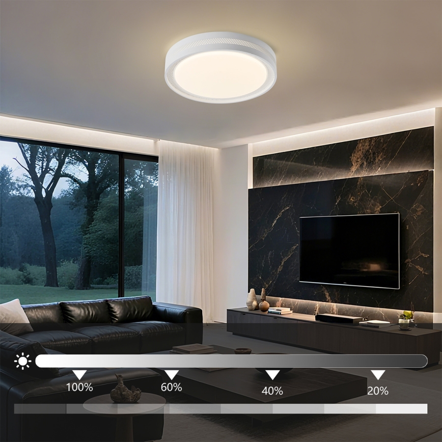 Brilagi - dimeriuojamas LED lubinis šviestuvas KREON LED/54W/230V 3000-6000K, juodas, skersmuo 38 cm + nuotolinis pultelis