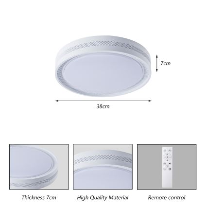 Brilagi - dimeriuojamas LED lubinis šviestuvas KREON LED/54W/230V 3000-6000K, juodas, skersmuo 38 cm + nuotolinis pultelis