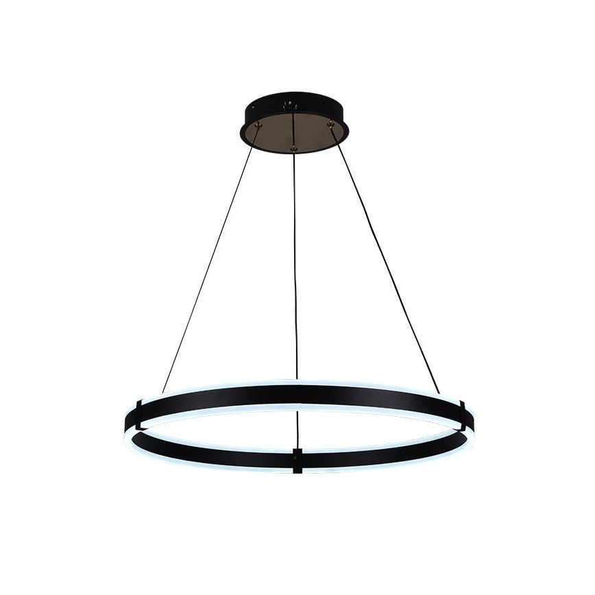 Brilagi - reguliuojamas LED pakabinamas šviestuvas ant troselio CIRCLE LED/85W/230V 3000-6500K Ø 60 cm juoda/auksinė + nuotolinis valdymas