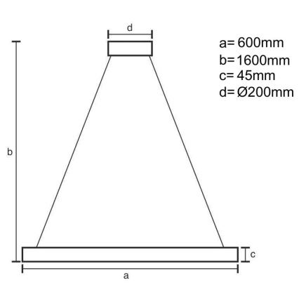 Brilagi - reguliuojamas LED pakabinamas šviestuvas ant troselio CIRCLE LED/85W/230V 3000-6500K Ø 60 cm juoda/auksinė + nuotolinis valdymas