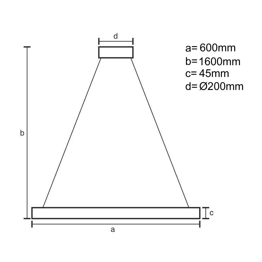 Brilagi - reguliuojamas LED pakabinamas šviestuvas ant troselio CIRCLE LED/85W/230V 3000-6500K Ø 60 cm juoda/auksinė + nuotolinis valdymas