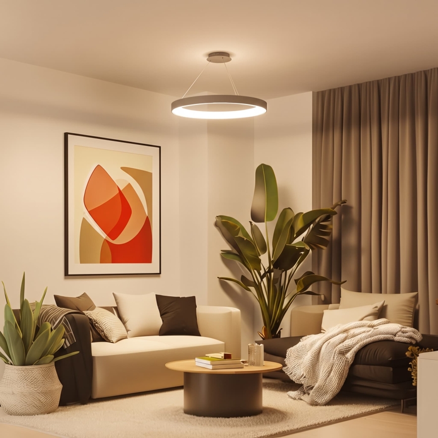 BRILAGI - LED Dimeriu reguliuojamas kabantis šviestuvas ant laido FALCON II LED/108W/230V 3000-6500K skersmuo 80 cm smėlinė + su nuotoliniu valdymu