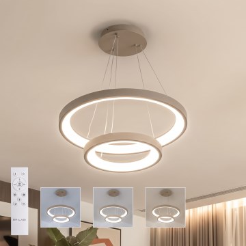BRILAGI - LED Dimeriuojamas pakabinamas šviestuvas ant laido FALCON SLIM LED/68W/230V 3000-6500K skersmuo 50 cm smėlinė + nuotolinio valdymo pultas