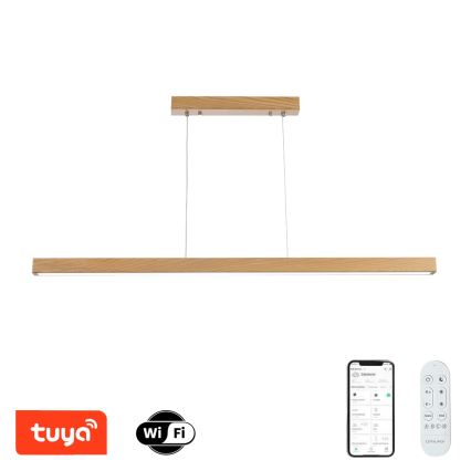 Brilagi - Dimeriuojama LED liustra ant laido OAK SMART LED/30W/230V Wi-Fi Tuya ąžuolas + nuotolinis valdymas