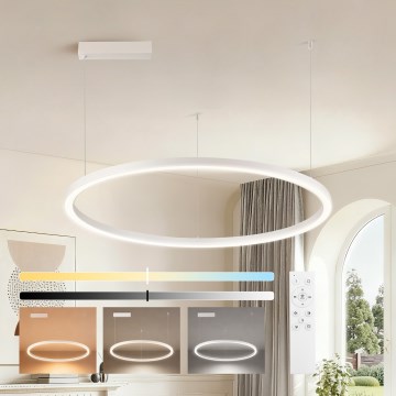 Brilagi - LED dimeriuojamas pakabinamas šviestuvas ant laido PORTOFINO LED/60W/230V 3000-6000K skers. 80 cm balta + nuotolinis valdymas