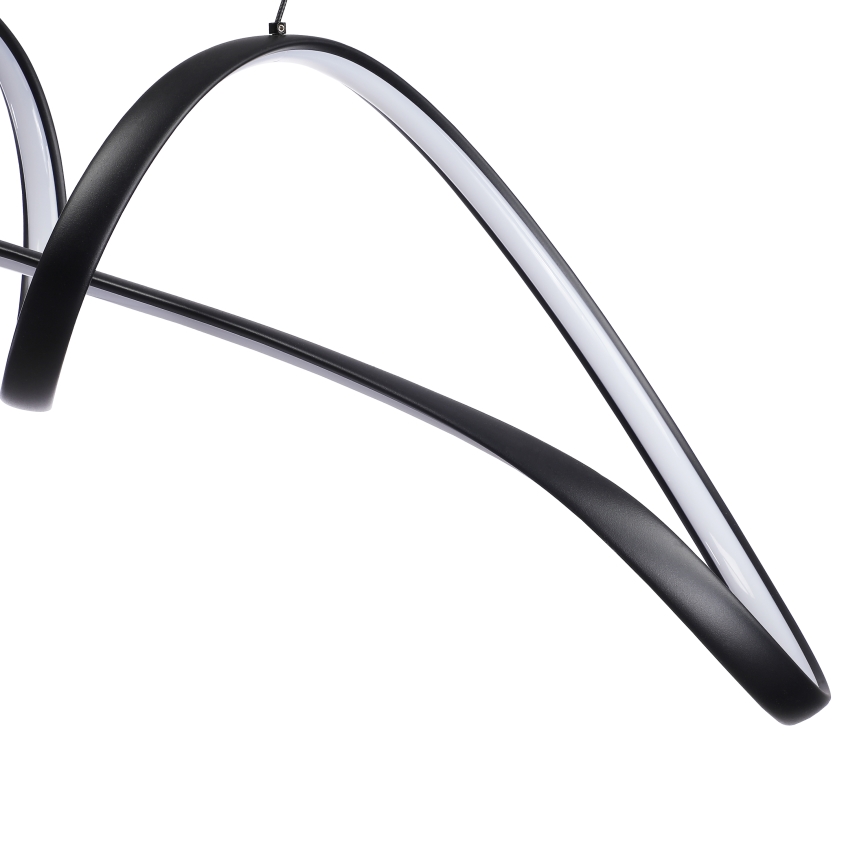 Brilagi - Dimeriuojama LED liustra ant laido TWISTER LED/60W/230V 3000-6000K juoda + nuotolinis valdymas