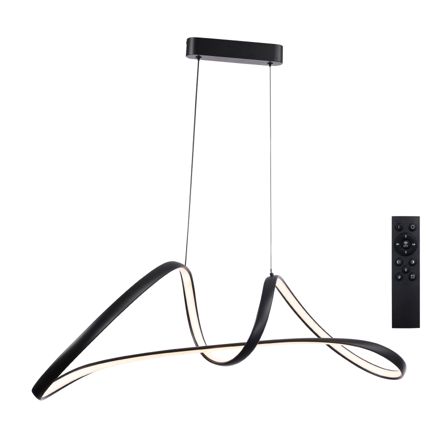 Brilagi - Dimeriuojama LED liustra ant laido TWISTER LED/60W/230V 3000-6000K juoda + nuotolinis valdymas