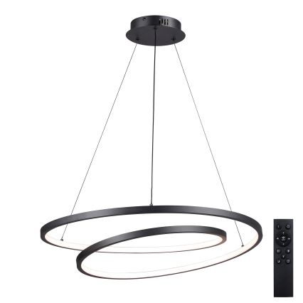 Brilagi - LED dimeriuojama liustra ant laido TWISTER LED/75W/230V 3000–6000K Ø 70 cm juoda + nuotolinis valdymas