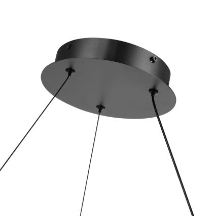 Brilagi - LED dimeriuojama liustra ant laido TWISTER LED/75W/230V 3000–6000K Ø 70 cm juoda + nuotolinis valdymas