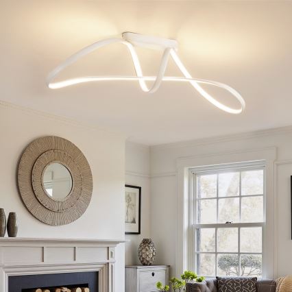 Brilagi - reguliuojamas LED paviršinis lubinis šviestuvas TWISTER LED/60W/230V 3000-6000K balta + su nuotolinio valdymo pultu