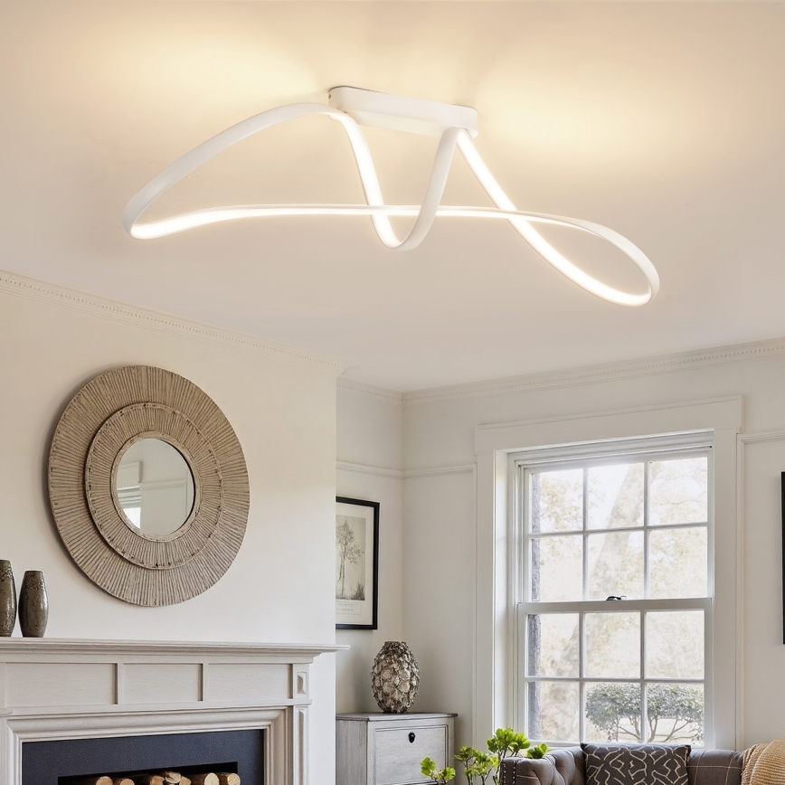 Brilagi - reguliuojamas LED paviršinis lubinis šviestuvas TWISTER LED/60W/230V 3000-6000K balta + su nuotolinio valdymo pultu